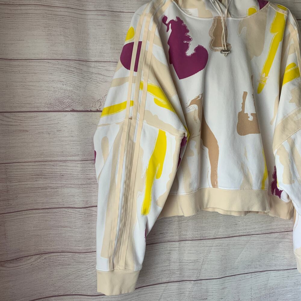 Adidas Originals x Thebe Magugu Cropped Hoodie Sweatshirt - Picture 6 of 16